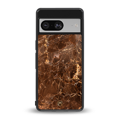lavish brown marble back phone cover | glass case for Google Pixel 8