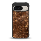 lavish brown marble back phone cover | glass case for google pixel 9