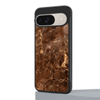 lavish brown marble back phone cover | glass case for google pixel 9