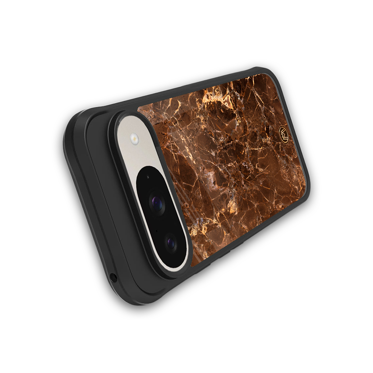lavish brown marble back phone cover | glass case for google pixel 9