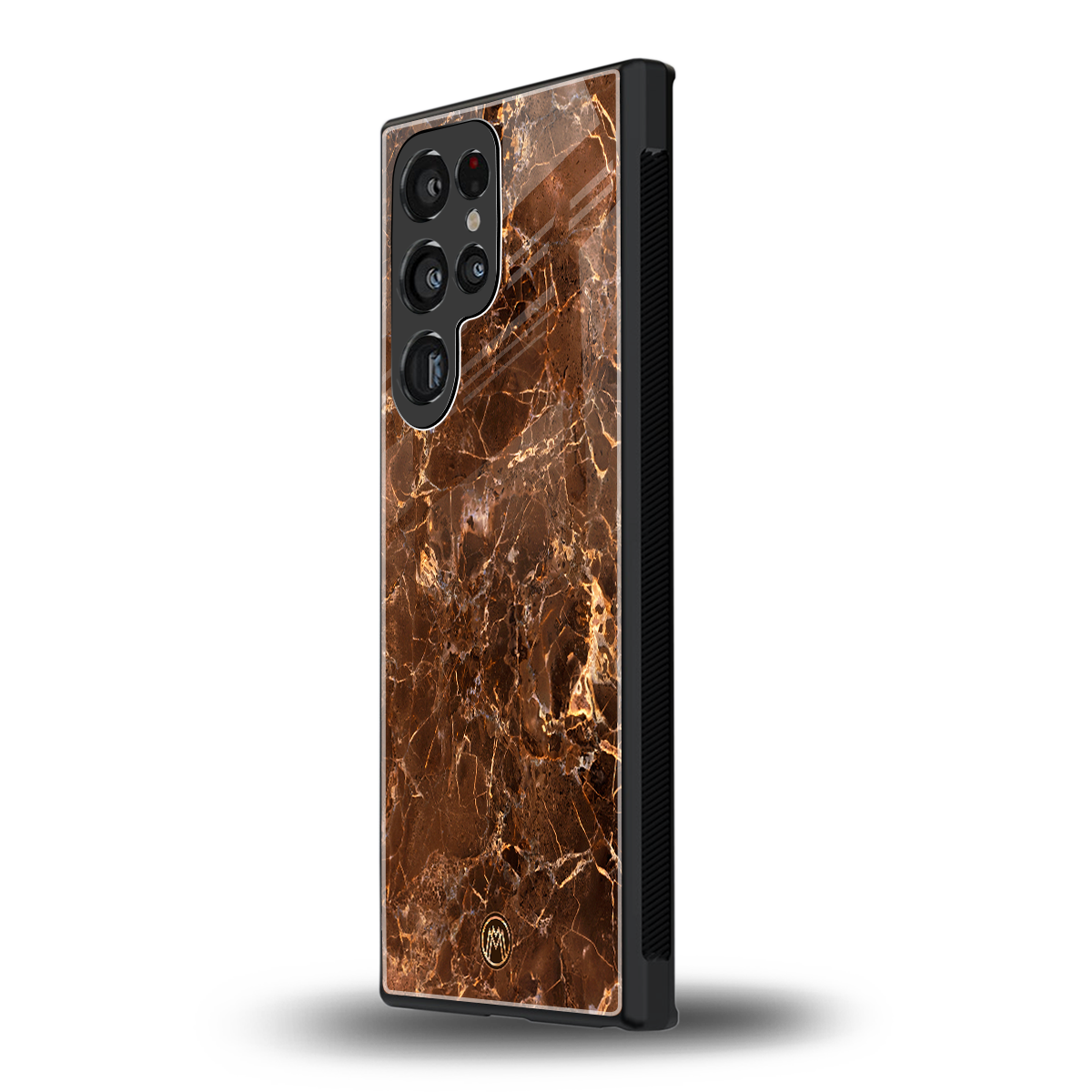 lavish brown marble back phone cover | glass case for samsung galaxy s23 ultra