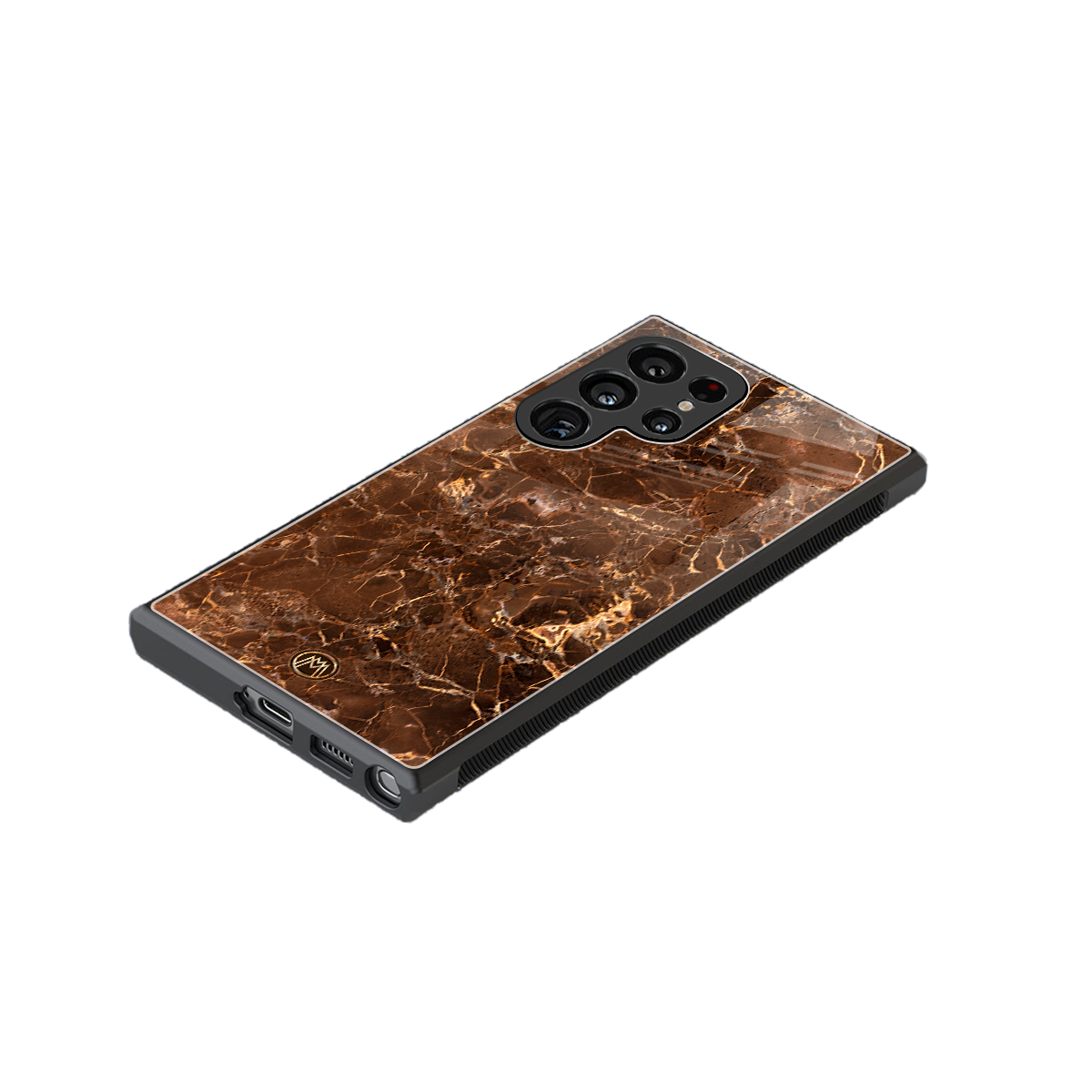 lavish brown marble back phone cover | glass case for samsung galaxy s23 ultra