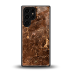 lavish brown marble back phone cover | glass case for samsung galaxy s25 ultra