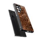 lavish brown marble back phone cover | glass case for samsung galaxy s25 ultra