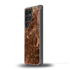 lavish brown marble back phone cover | glass case for samsung galaxy s25 ultra