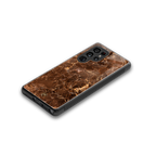 lavish brown marble back phone cover | glass case for samsung galaxy s25 ultra