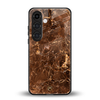lavish brown marble back phone cover | glass case for samsung galaxy s25