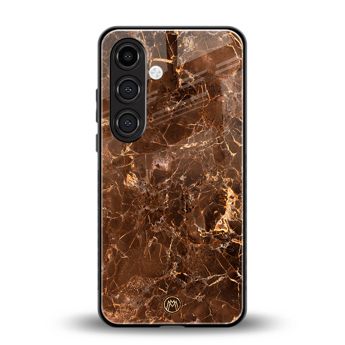 lavish brown marble back phone cover | glass case for samsung galaxy s24 fe