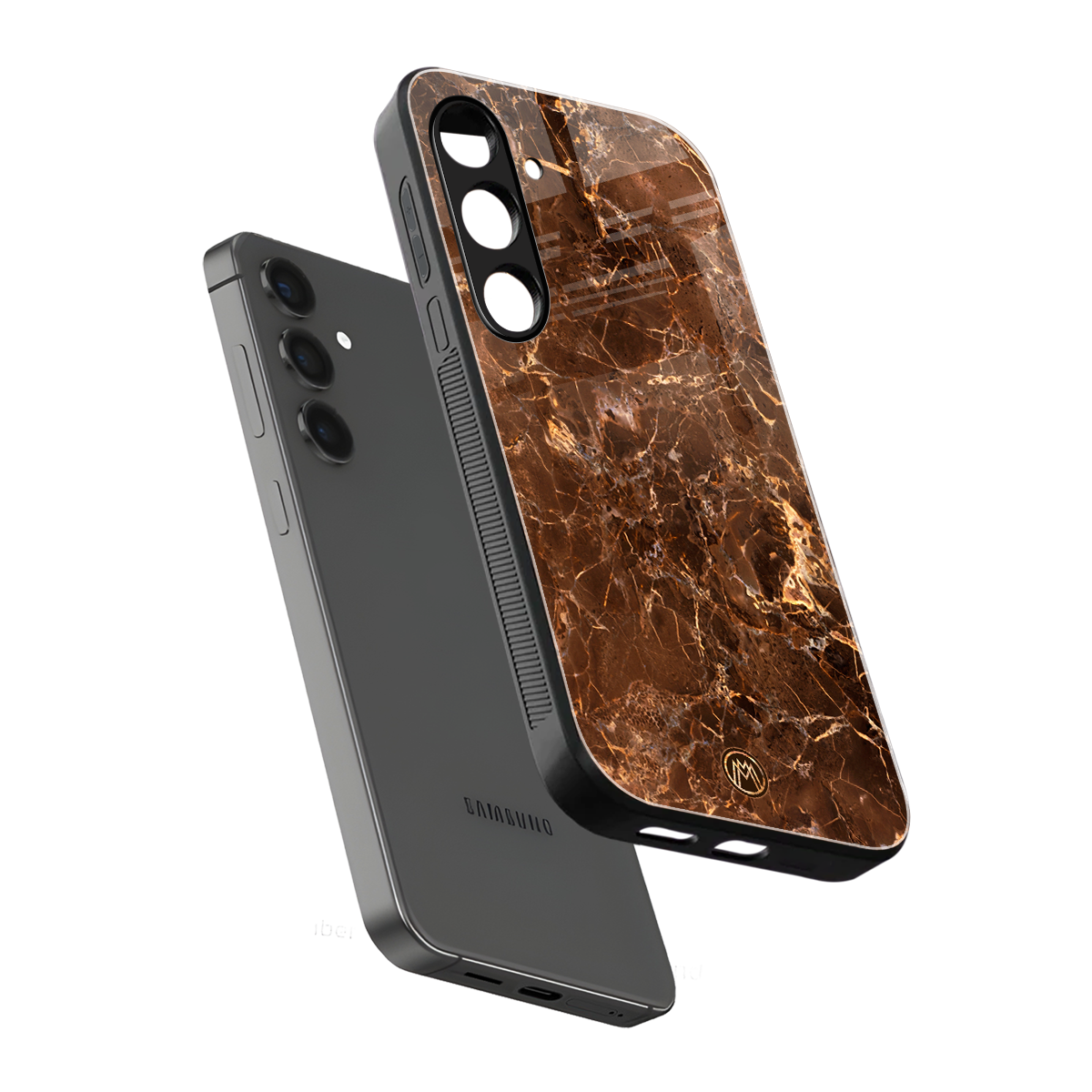 lavish brown marble back phone cover | glass case for samsung galaxy s24 fe