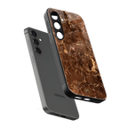 lavish brown marble back phone cover | glass case for samsung galaxy s25