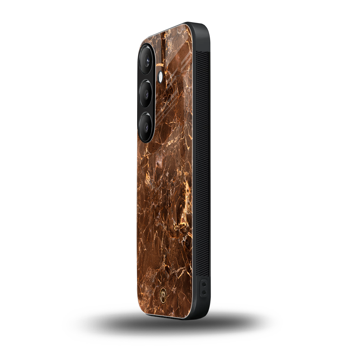 lavish brown marble back phone cover | glass case for samsung galaxy s24 fe