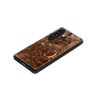 lavish brown marble back phone cover | glass case for samsung galaxy s24 fe