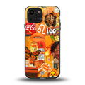leo aesthetic collage back phone cover | glass case for iphone 13 mini