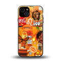 leo aesthetic collage back phone cover | glass case for iphone 13