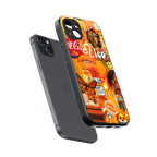 leo aesthetic collage back phone cover | glass case for iphone 15 plus