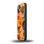 leo aesthetic collage back phone cover | glass case for iphone 14 plus