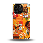 leo aesthetic collage back phone cover | glass case for iphone 15 pro