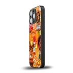 leo aesthetic collage back phone cover | glass case for iphone 15 pro