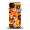leo aesthetic collage back phone cover | glass case for iphone 15