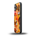 leo aesthetic collage back phone cover | glass case for iphone 16 plus