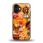 leo aesthetic collage back phone cover | glass case for iphone 16
