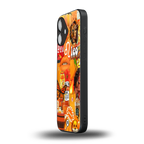 leo aesthetic collage back phone cover | glass case for iphone 16