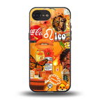 leo aesthetic collage back phone cover | glass case for iphone 16e