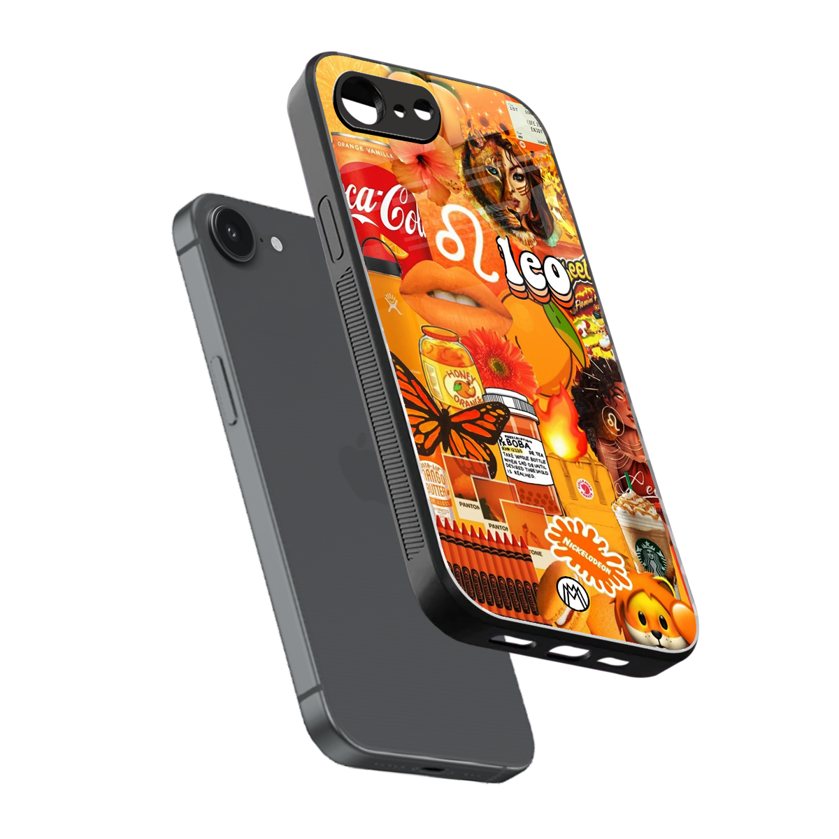 leo aesthetic collage back phone cover | glass case for iphone 16e