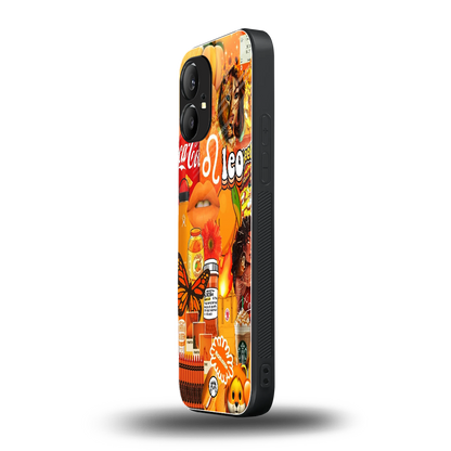 leo aesthetic collage back phone cover | glass case for nothing phone 1