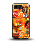 leo aesthetic collage back phone cover | glass case for oneplus nord 4
