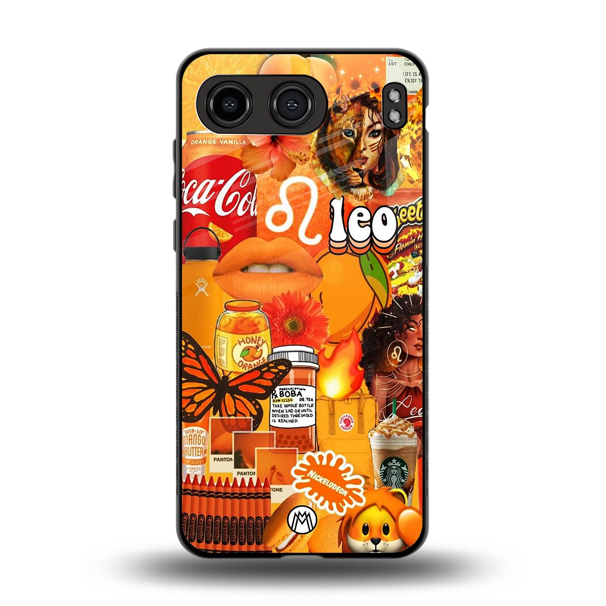 leo aesthetic collage back phone cover | glass case for oneplus nord 4