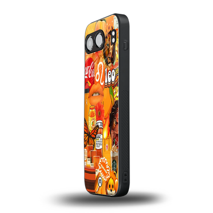 leo aesthetic collage back phone cover | glass case for oneplus nord 4