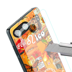 leo aesthetic collage back phone cover | glass case for oneplus nord 4