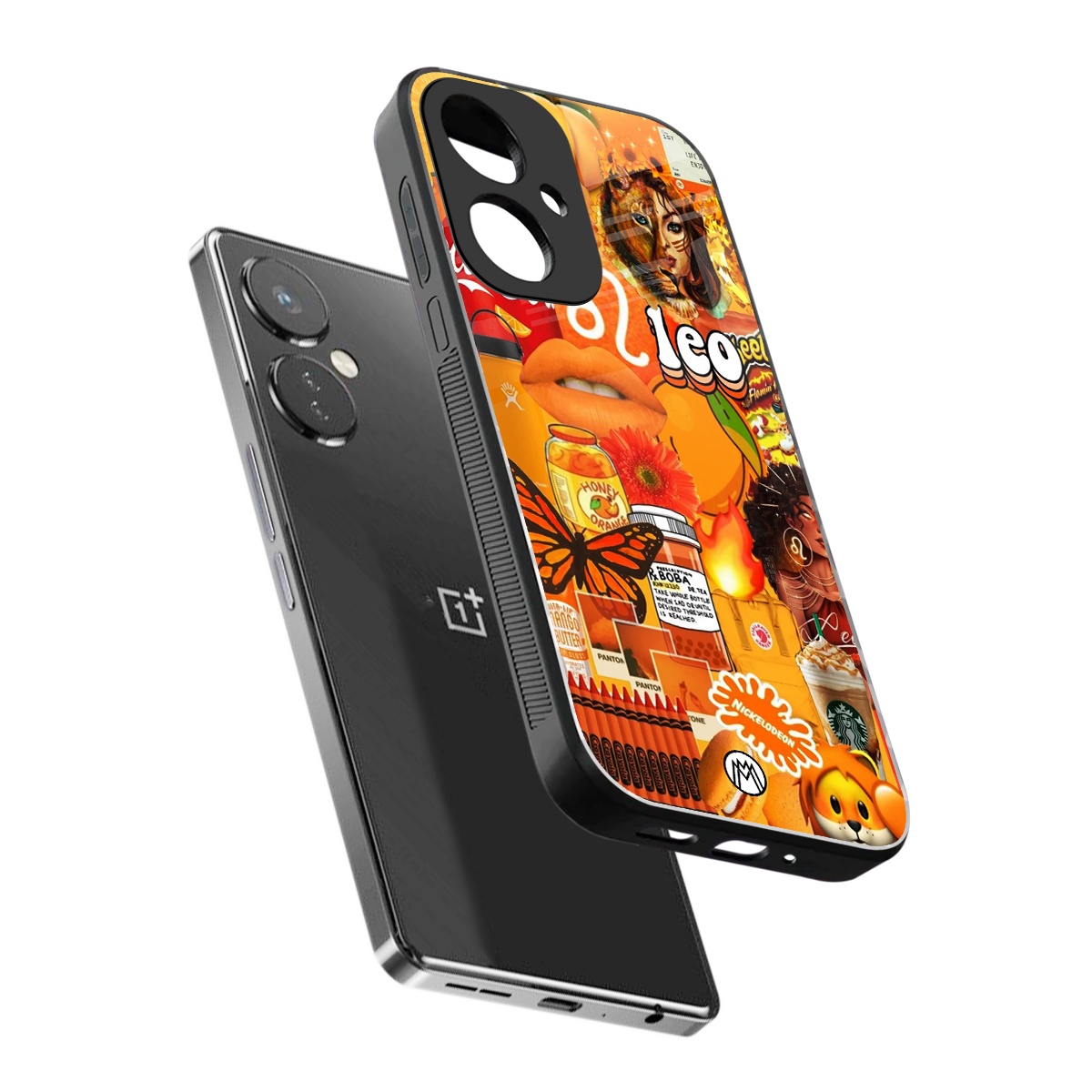 leo aesthetic collage back phone cover | glass case for oneplus nord ce 3