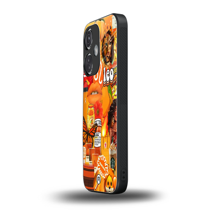 leo aesthetic collage back phone cover | glass case for oneplus nord ce 3
