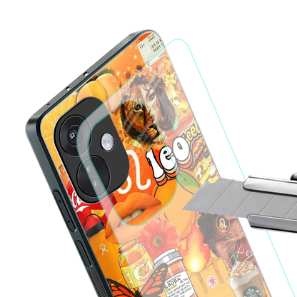 leo aesthetic collage back phone cover | glass case for oneplus nord ce 3