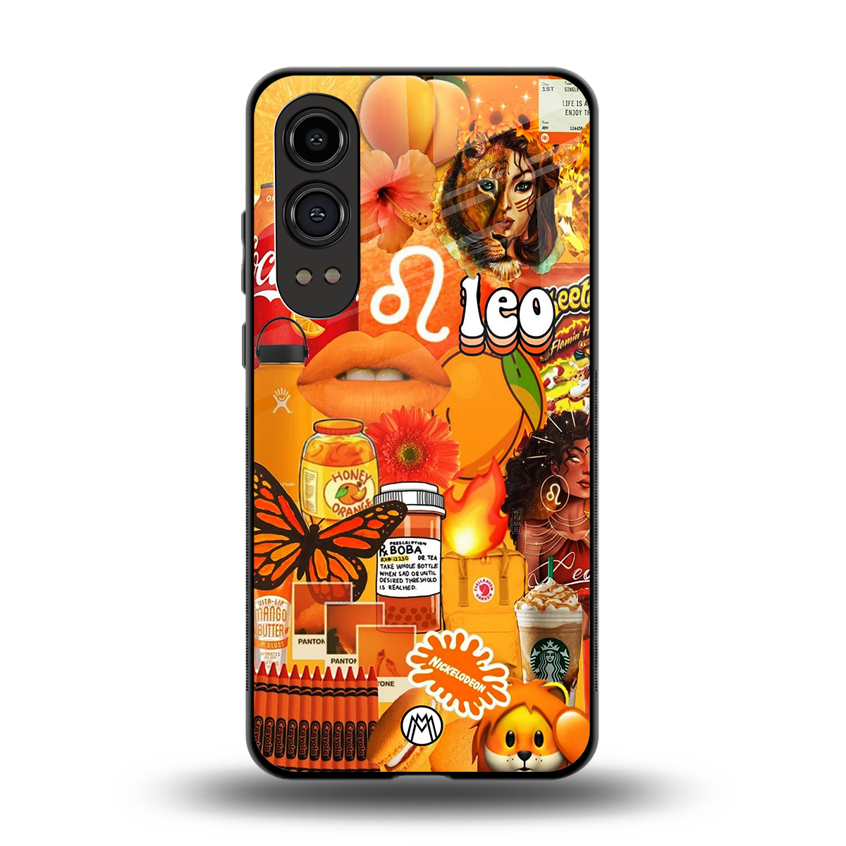 leo aesthetic collage back phone cover | glass case for oneplus nord ce 4 lite