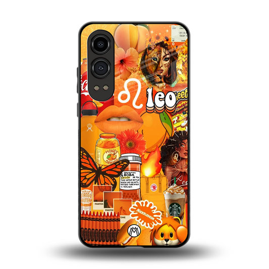 leo aesthetic collage back phone cover | glass case for oneplus nord ce 4 lite