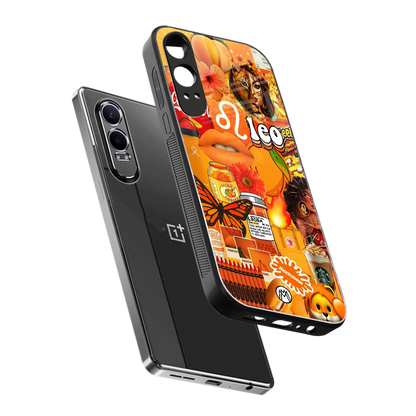leo aesthetic collage back phone cover | glass case for oneplus nord ce 4 lite