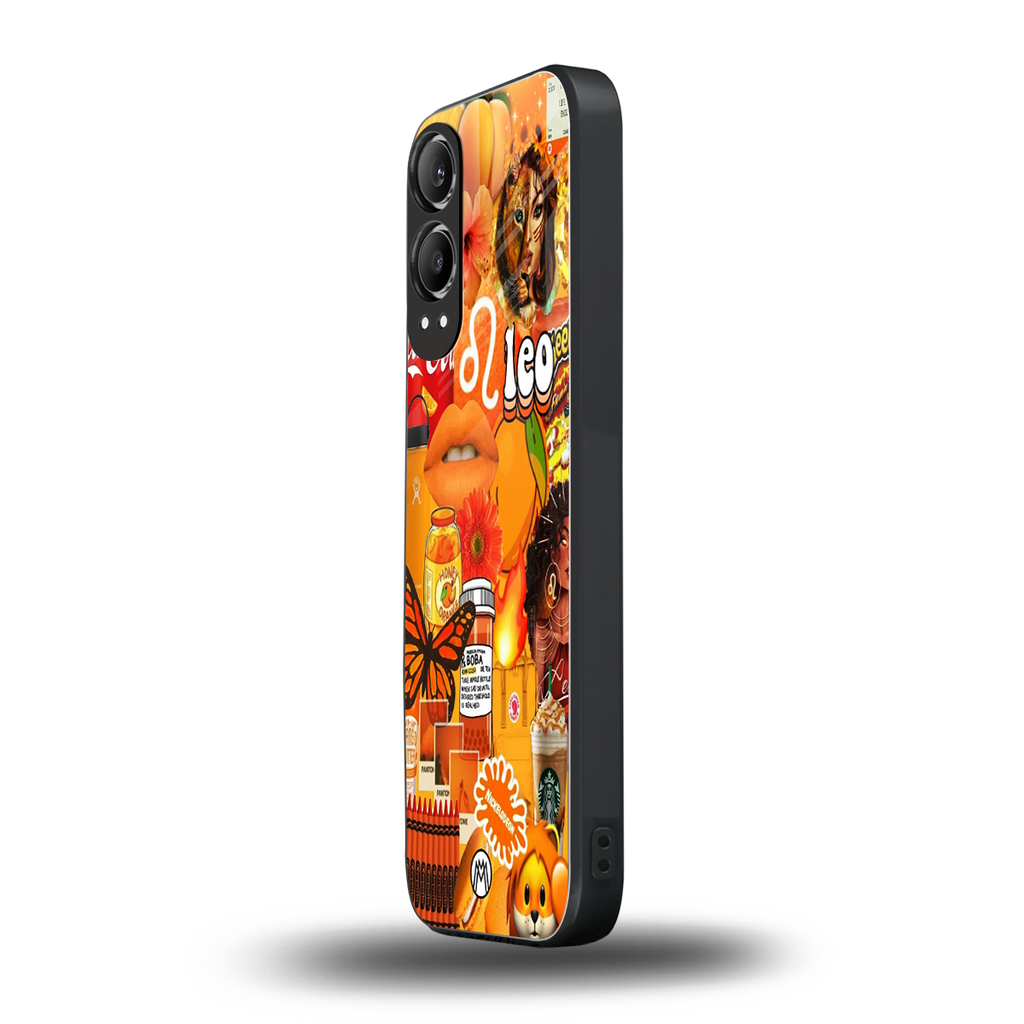 leo aesthetic collage back phone cover | glass case for oneplus nord ce 4 lite