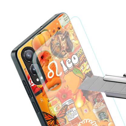leo aesthetic collage back phone cover | glass case for oneplus nord ce 4 lite