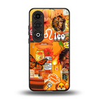 leo aesthetic collage back phone cover | glass case for oneplus nord ce 4