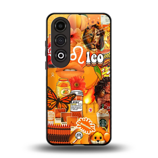 leo aesthetic collage back phone cover | glass case for oneplus nord ce 4