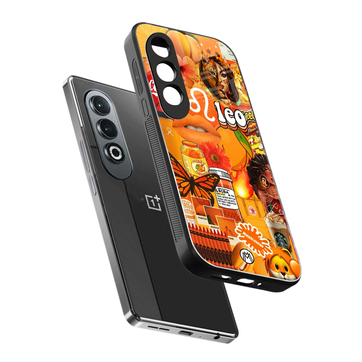 leo aesthetic collage back phone cover | glass case for oneplus nord ce 4