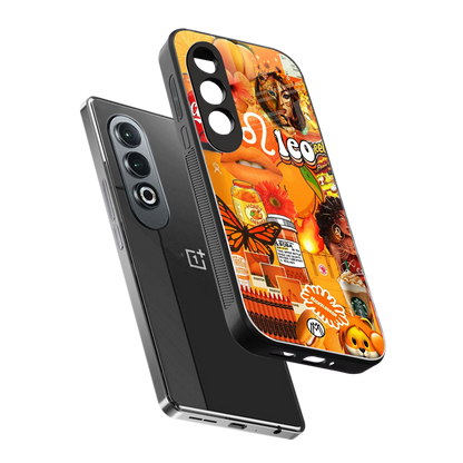 leo aesthetic collage back phone cover | glass case for oneplus nord ce 4