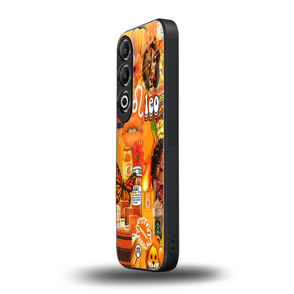 leo aesthetic collage back phone cover | glass case for oneplus nord ce 4