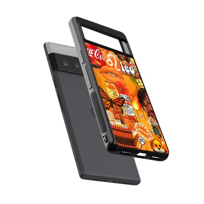leo aesthetic collage back phone cover | glass case for google pixel 6 pro