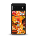 leo aesthetic collage back phone cover | glass case for Google Pixel 6A