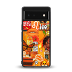 leo aesthetic collage back phone cover | glass case for Google Pixel 6A