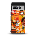 leo aesthetic collage back phone cover | glass case for google pixel 7 pro